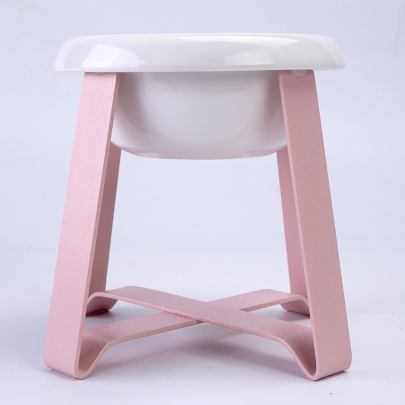 Antislip Elevated Cat Food Bowl with Iron Stand