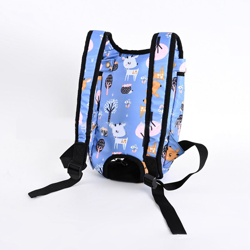 Pet backpack with animal pattern on a white background