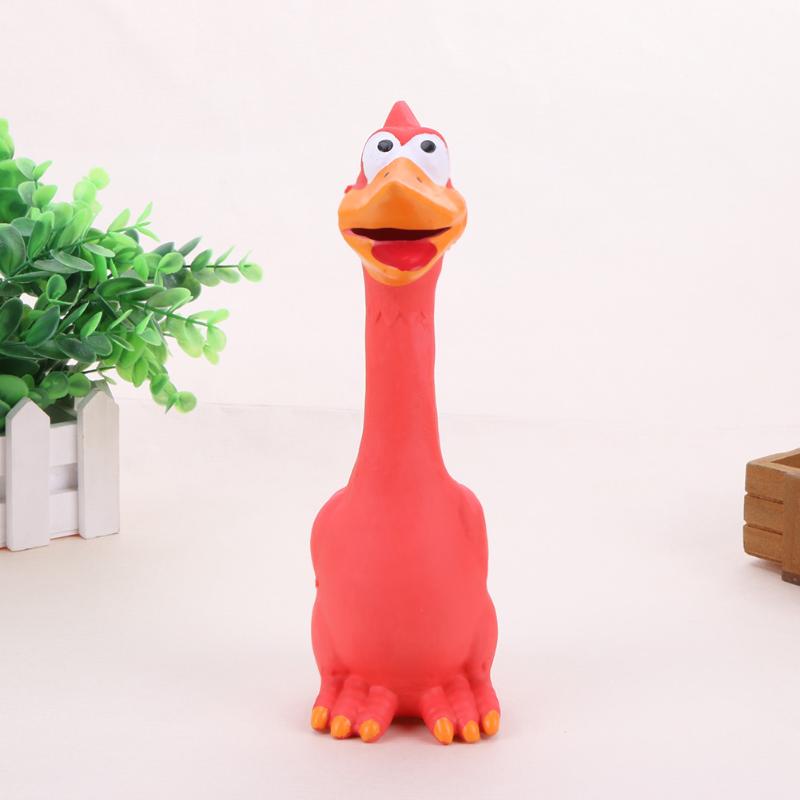 Screaming Rubber Chicken Dog Toy