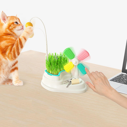 Desktop Windmill Grass Box Cat Toy