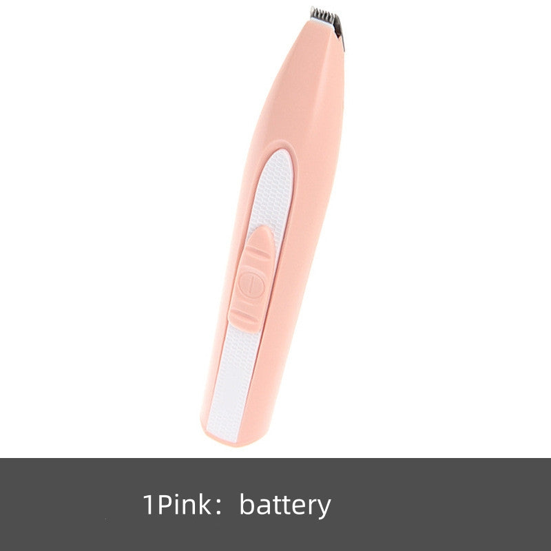 Pink and white rechargeable device on a white background