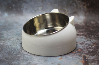 Tilted Cervical Relief Cat Food Bowl