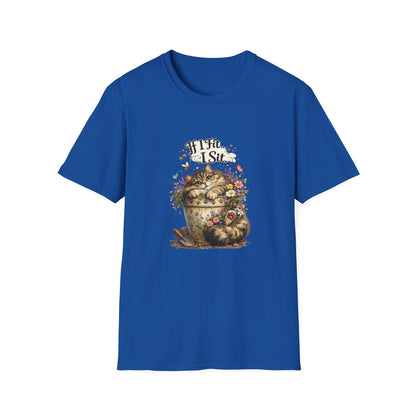 If I Fit... I Sit™ Flower Pot Cat Shirt | Funny Gardening Cat Tee | Plant Lover Gift