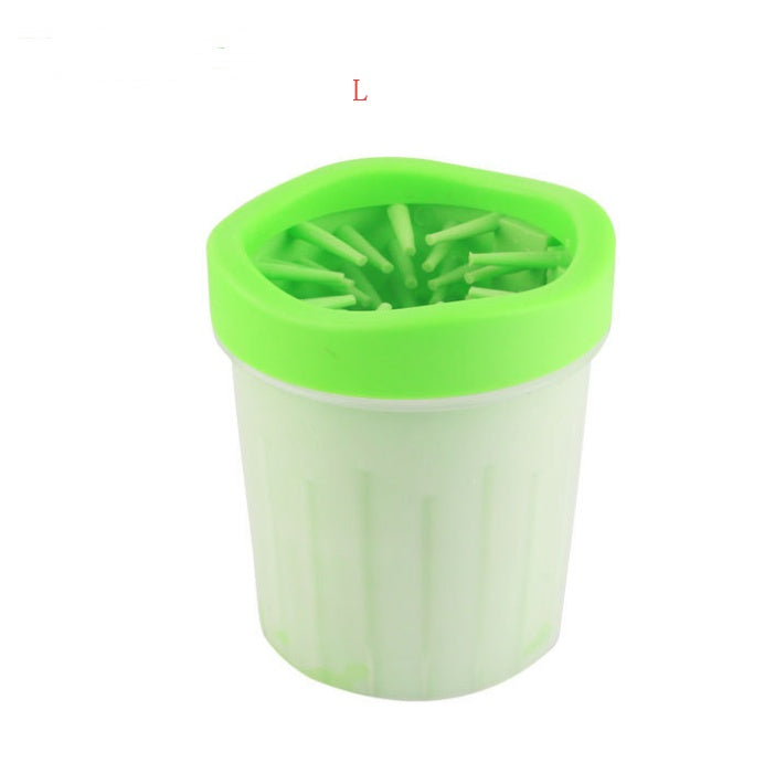 Green and clear silicone ice cube tray on a white background