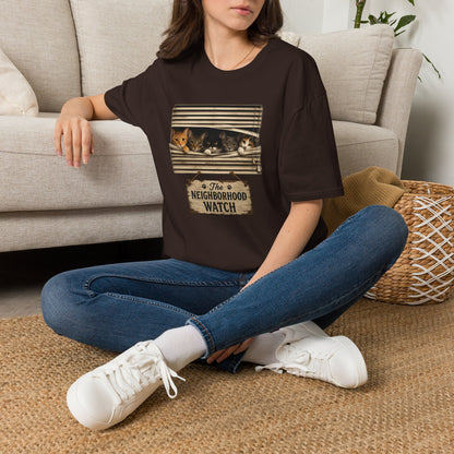 Funny Neighborhood Watch Cats T-Shirt | Cat Lover Graphic Tee