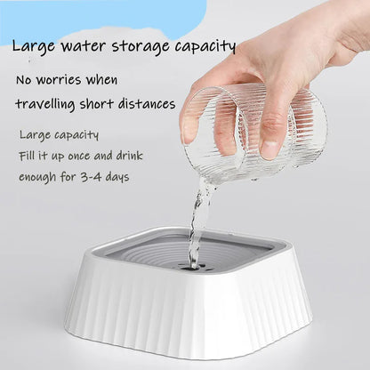 Hand pouring water into a small container with text highlighting its large water storage capacity.