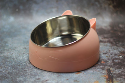 Tilted Cervical Relief Cat Food Bowl