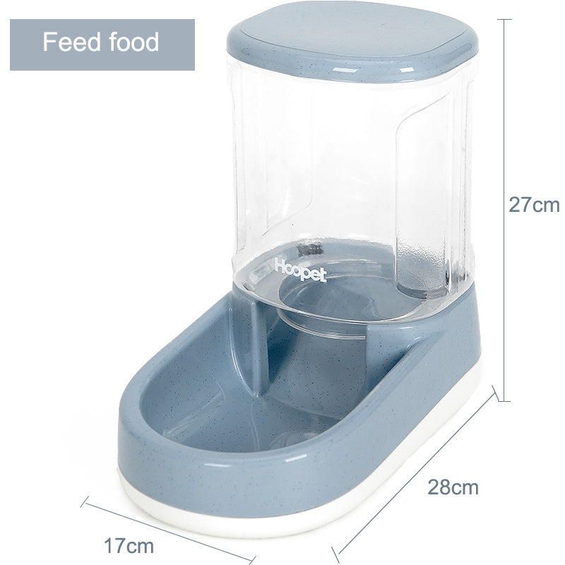 Pet feeder with measurements on a white background