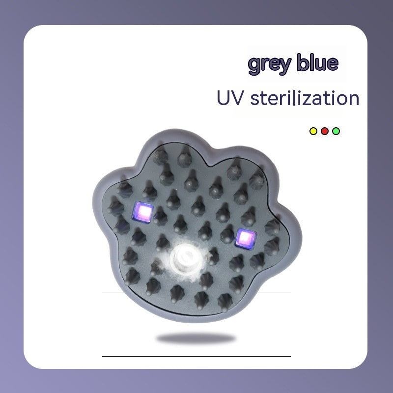 UV sterilization device with gray blue color on a white background