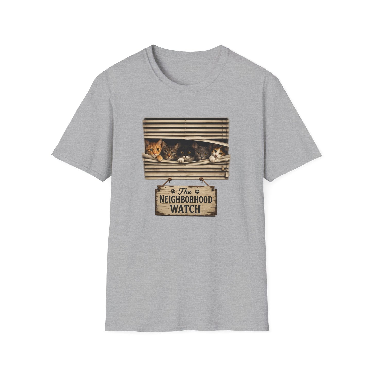 Funny Neighborhood Watch Cats T-Shirt | Cat Lover Graphic Tee
