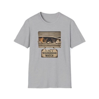 Funny Neighborhood Watch Cats T-Shirt | Cat Lover Graphic Tee
