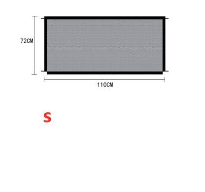Measurement chart of a rectangular screen with dimensions 72cm x 110cm on a white background.