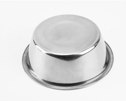 Metallic bowl on a white background