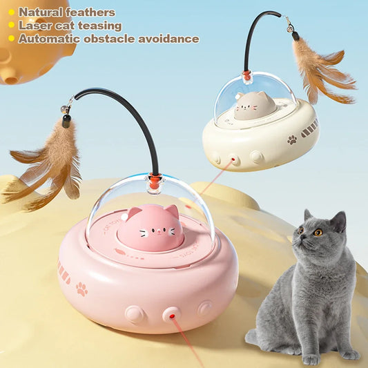 UFO Electric Cat Teaser Toy with Bell