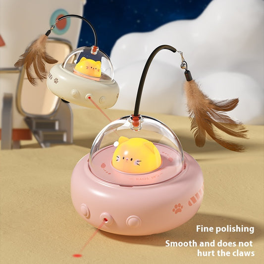 UFO Electric Cat Teaser Toy with Bell