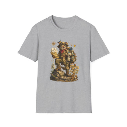 Adventure Cat Hiking Shirt | Funny Backpacking Cat T-Shirt |