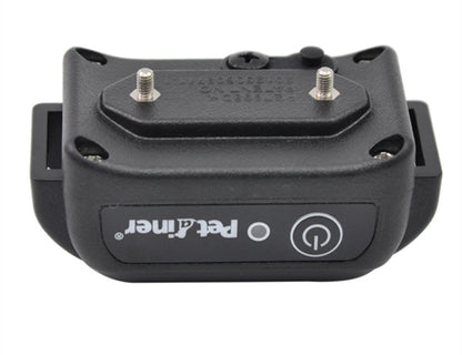 Black electronic device with 'Petainer' branding on a white background