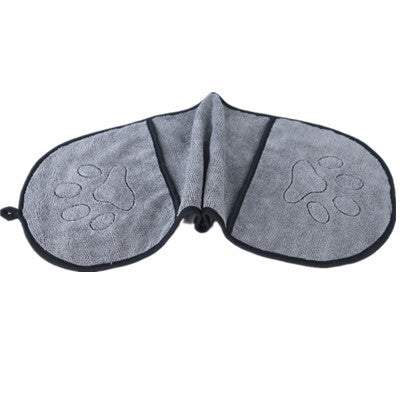 Gray eye mask with paw prints on a white background