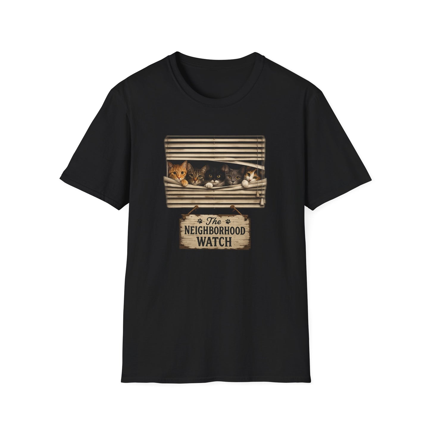 Funny Neighborhood Watch Cats T-Shirt | Cat Lover Graphic Tee