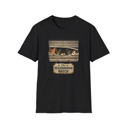 Funny Neighborhood Watch Cats T-Shirt | Cat Lover Graphic Tee