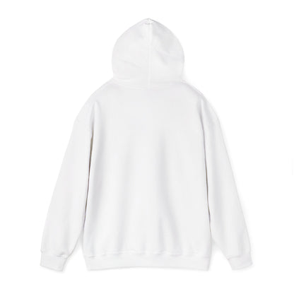 Back View of a White hoodie on a white background