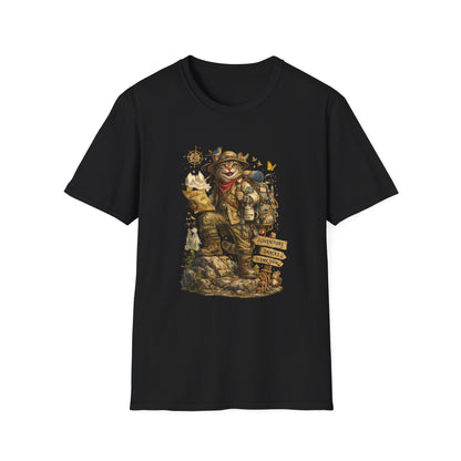 Adventure Cat Hiking Shirt | Funny Backpacking Cat T-Shirt |