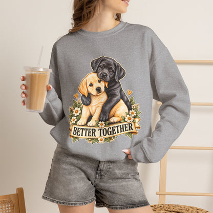 Better Together Puppy Crewneck Sweatshirt – Dog Lover Gift