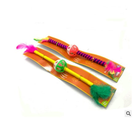 Handmade Wooden Cat Wand Toy