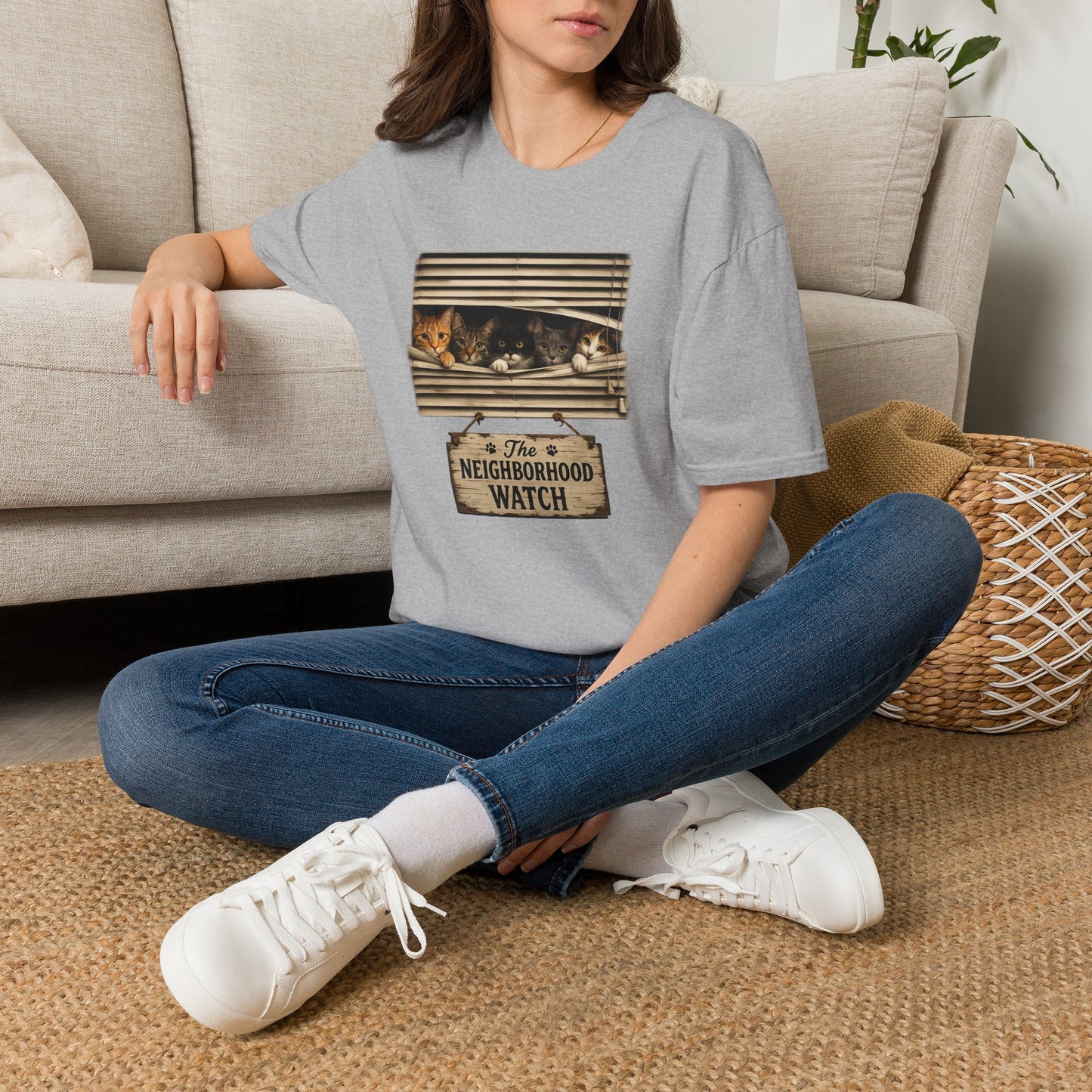 Funny Neighborhood Watch Cats T-Shirt | Cat Lover Graphic Tee