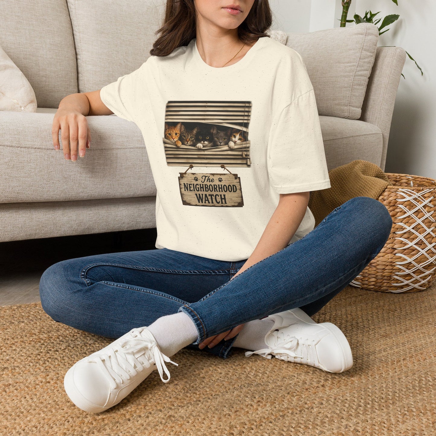 Funny Neighborhood Watch Cats T-Shirt | Cat Lover Graphic Tee