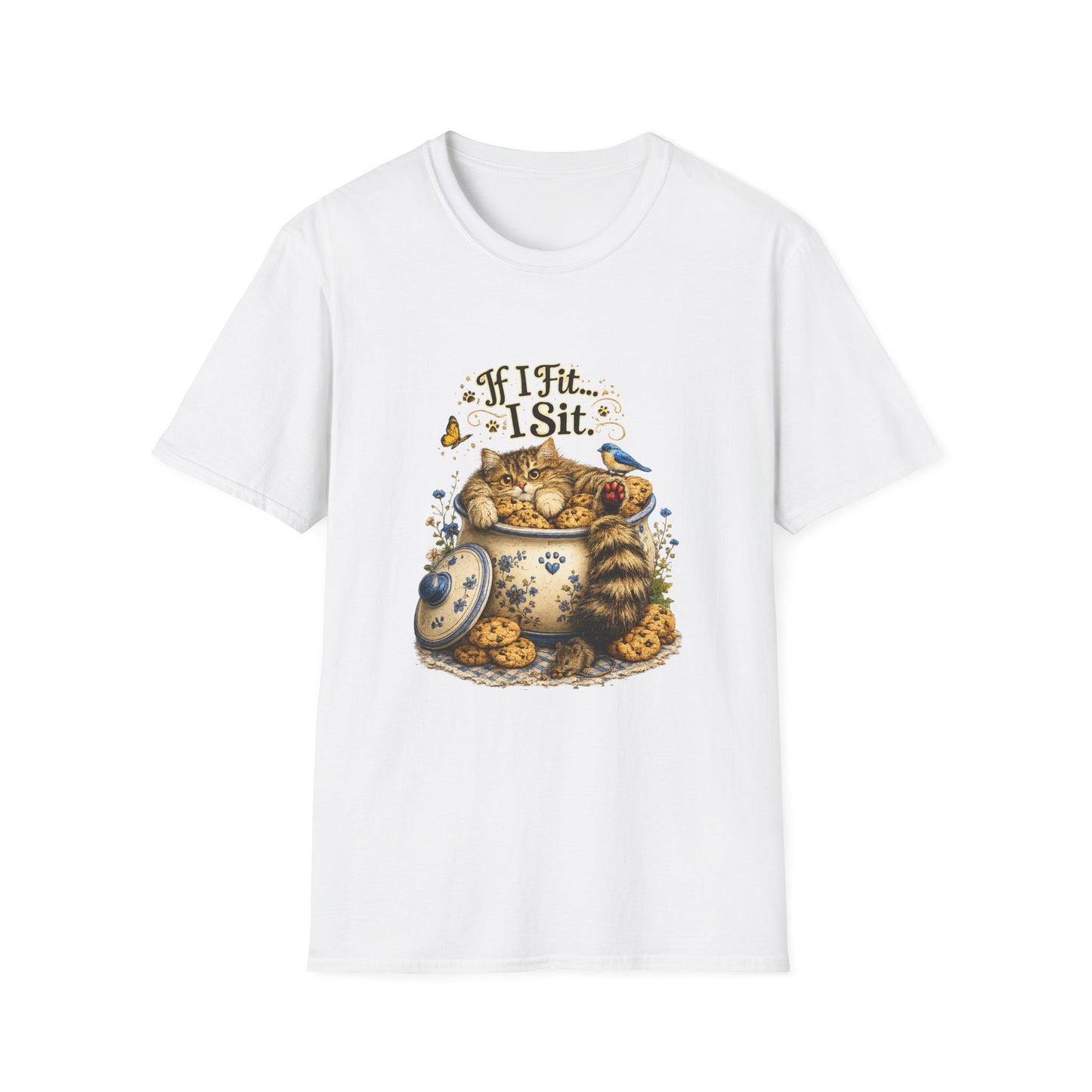 If I Fit... I Sit | Cookie Jar Cat Shirt | Funny Baking Kitty Tee | Cute Cat Lover Gift