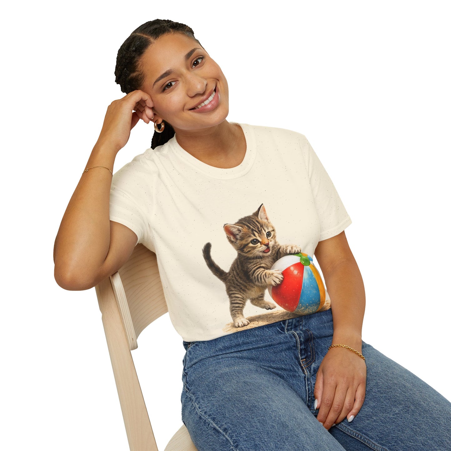Playful Kitten Beach Day Shirt