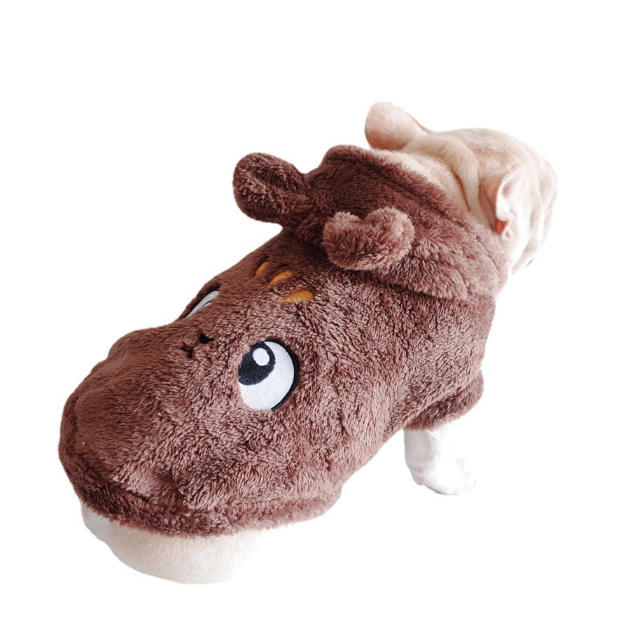 Plush toy horse head on a white background