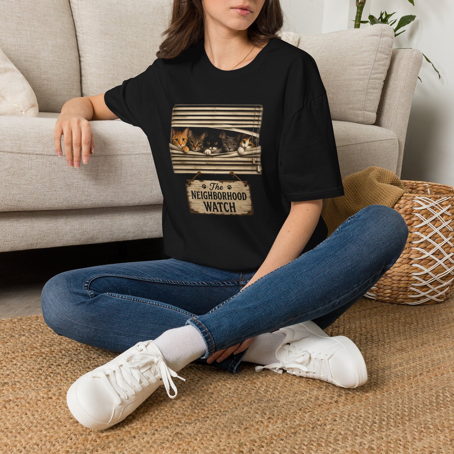 Funny Neighborhood Watch Cats T-Shirt | Cat Lover Graphic Tee