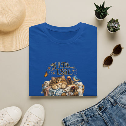 If I Fit... I Sit.™ Laundry Basket Cat Shirt | Funny Laundry Kitty Tee | Cute Cat Lover Gift