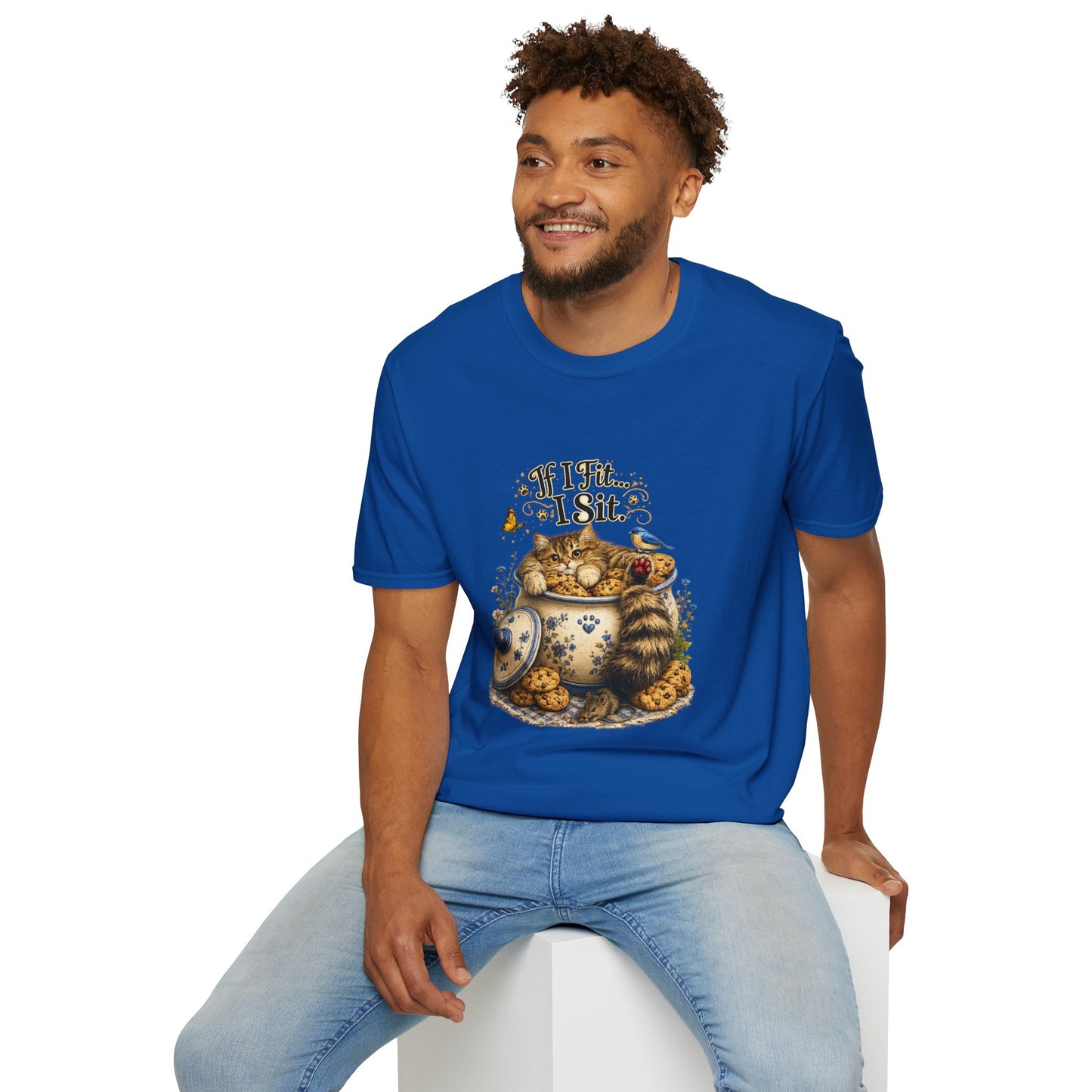If I Fit... I Sit | Cookie Jar Cat Shirt | Funny Baking Kitty Tee | Cute Cat Lover Gift