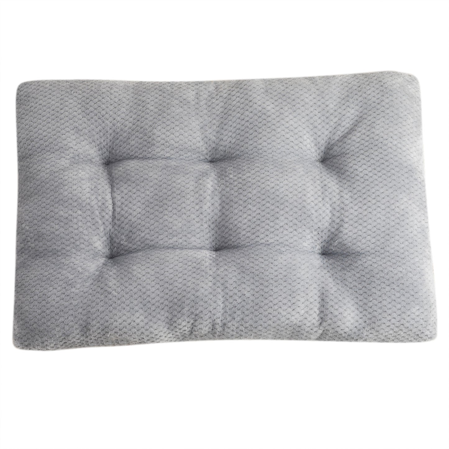 Gray textured cushion on a white background