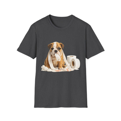Trouble Maker Bulldog Puppy T-Shirt – Cute & Funny Dog Graphic