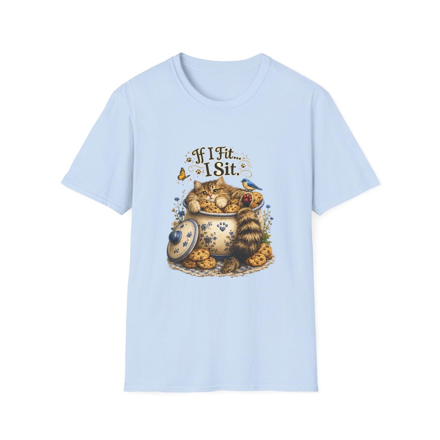 If I Fit... I Sit | Cookie Jar Cat Shirt | Funny Baking Kitty Tee | Cute Cat Lover Gift