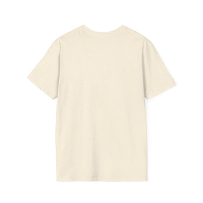 bakc view of a Beige t-shirt on a white background