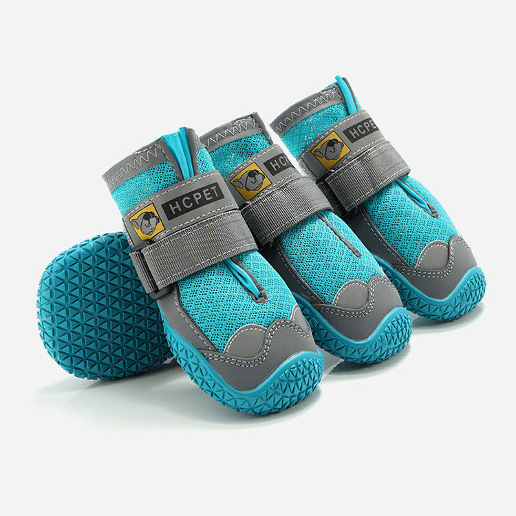 Outdoor Mesh Dog Hiking Boots with Rubber Soles