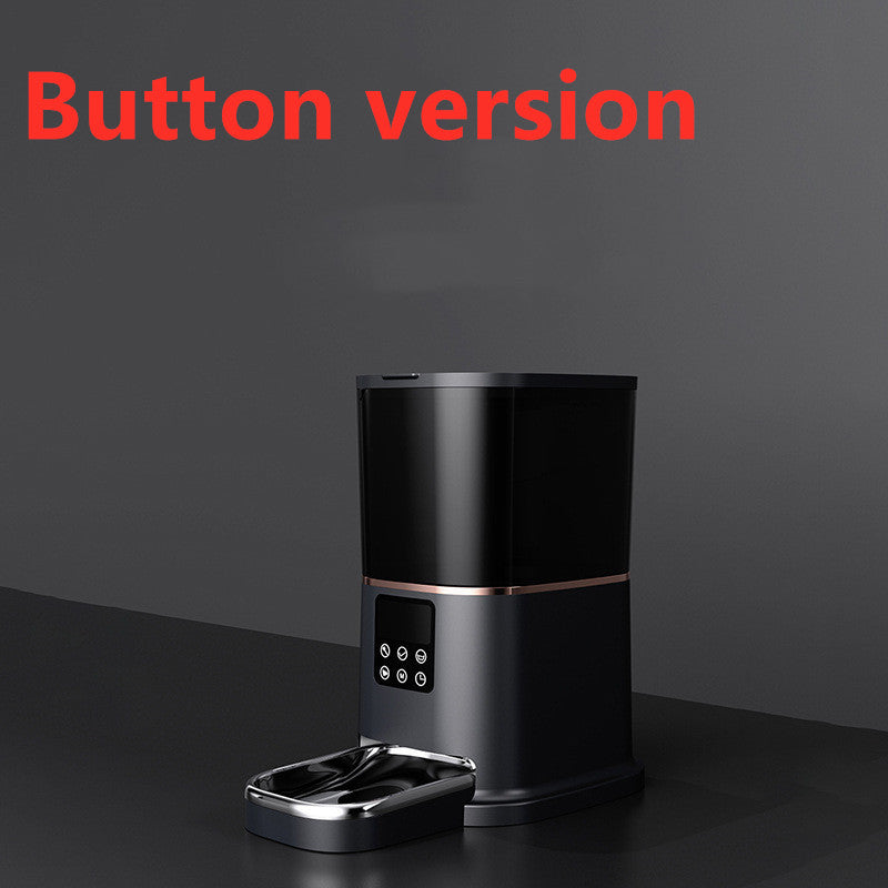 Black electronic device with buttons on a dark background, labeled 'Button version'.