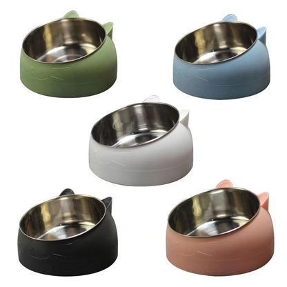 Tilted Cervical Relief Cat Food Bowl