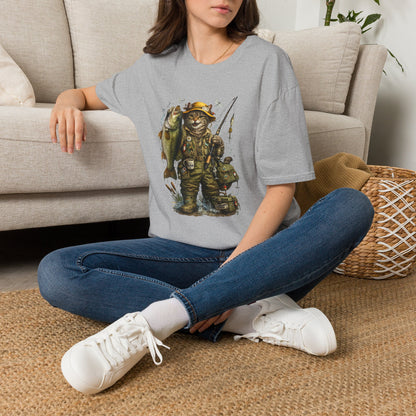 Funny Fishing Cat T-Shirt | Bass Fishing Cat Tee | Fisherman Gift |