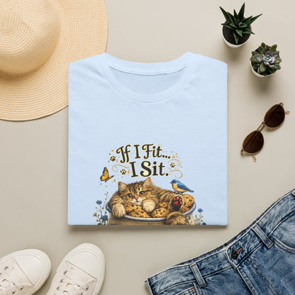 If I Fit... I Sit | Cookie Jar Cat Shirt | Funny Baking Kitty Tee | Cute Cat Lover Gift