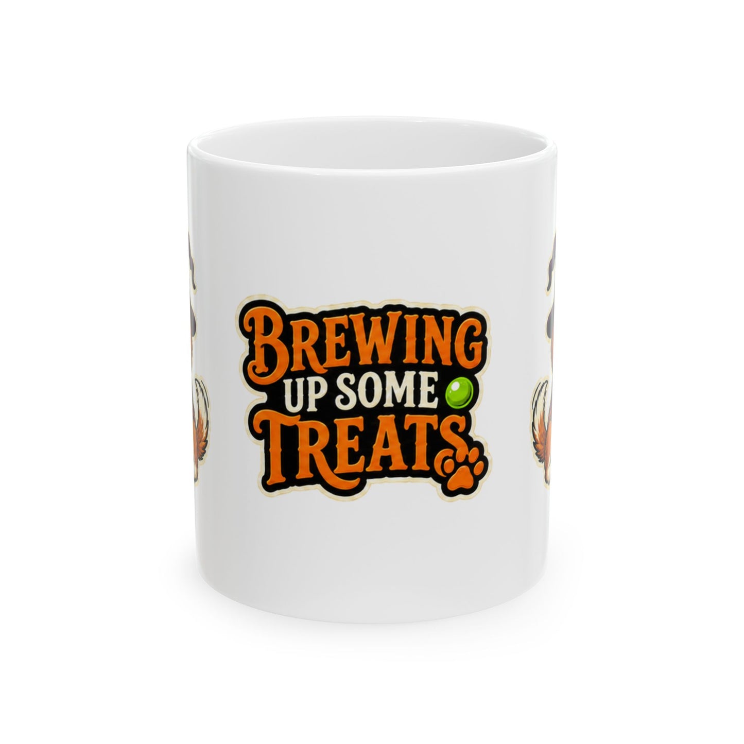 Brewing Up Some Treats Halloween Dog Mug – Witch Puppy Coffee Cupramic Mug, (11oz, 15oz)