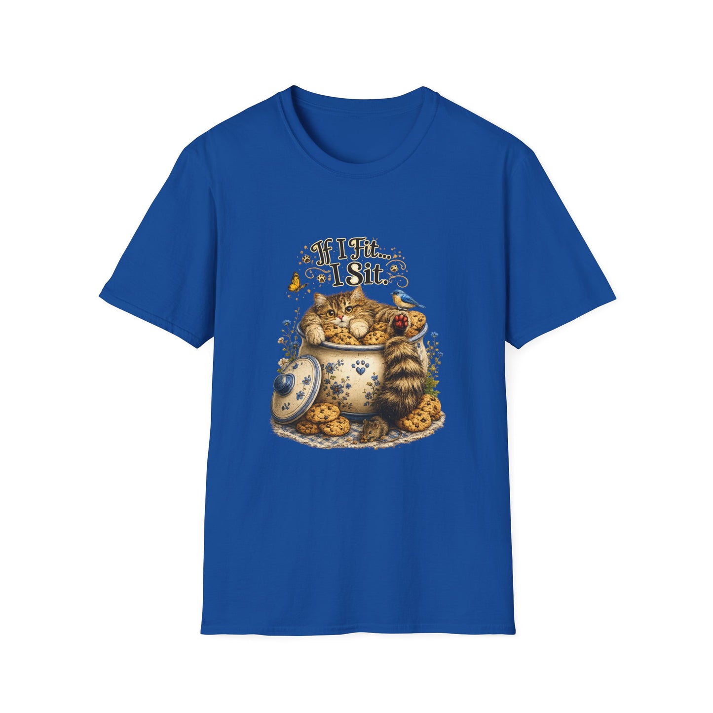 If I Fit... I Sit | Cookie Jar Cat Shirt | Funny Baking Kitty Tee | Cute Cat Lover Gift