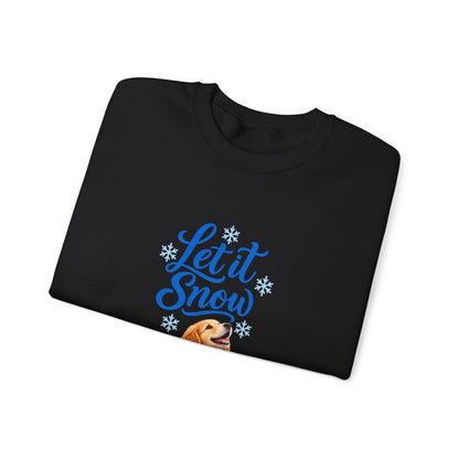 Let It Snow Golden Retriever Puppy Sweatshirt | Unisex Winter Crewneck