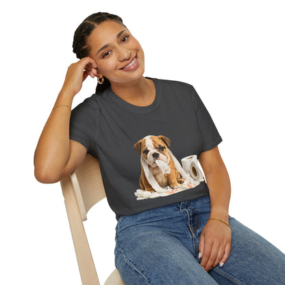 Trouble Maker Bulldog Puppy T-Shirt – Cute & Funny Dog Graphic