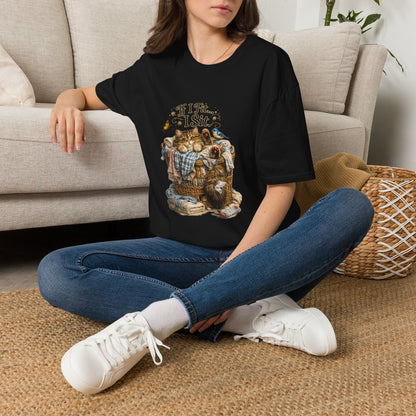 If I Fit... I Sit.™ Laundry Basket Cat Shirt | Funny Laundry Kitty Tee | Cute Cat Lover Gift